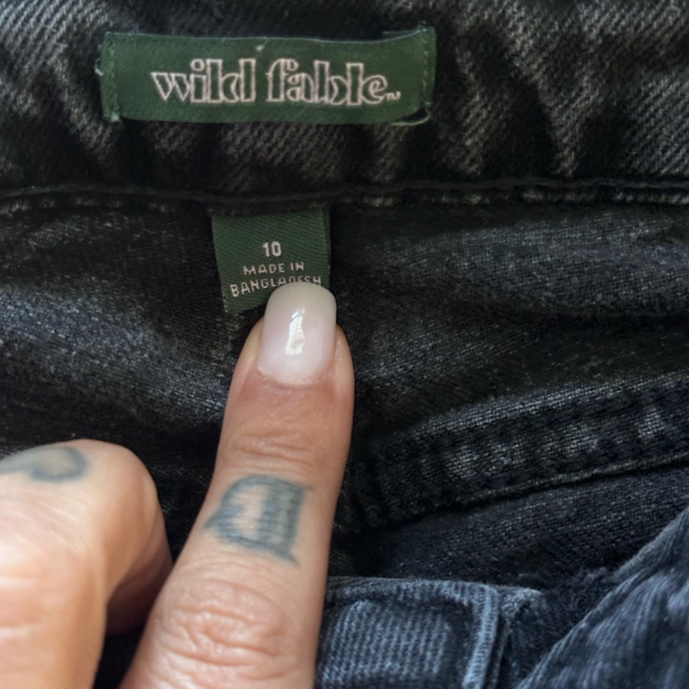 Black Low Rise Distressed Bootcut Jeans - Picture 2 of 8